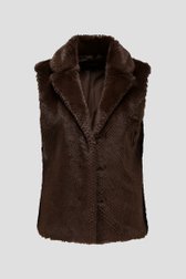 Bodywarmer marron en fausse fourrure	 de Claude Arielle pour Femmes