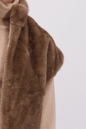 Détail de Bodywarmer taupe en fausse fourrure – Réversible de e5 pour Femmes
