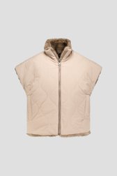 Photo produit 1 de Bodywarmer taupe en fausse fourrure – Réversible de e5 pour Femmes