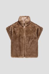 Photo produit 3 de Bodywarmer taupe en fausse fourrure – Réversible de e5 pour Femmes