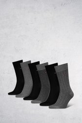 Boîte cadeau chaussettes grises/noires - 6 paires  de Tommy Hilfiger pour Hommes
