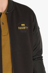 Bomber jacket anthracite à col élastique de Ravøtt pour Hommes
