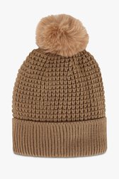 Bonnet beige avec pompon	 de Liberty Island pour Femmes