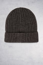 Le devant de Bonnet en tricot coêtelé gris foncé de Michaelis pour Hommes