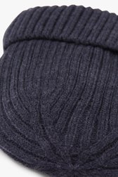 Bonnet en tricot côtelé bleu foncé de Michaelis pour Hommes