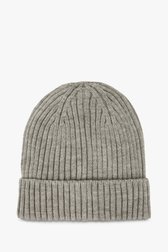 Bonnet en tricot côtelé gris clair de Michaelis pour Hommes