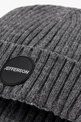 Bonnet en tricot côtelé gris foncé de Jefferson pour Hommes