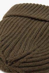 Bonnet en tricot côtelé kaki de Michaelis pour Hommes