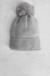 Le devant de Bonnet gris avec fil pailleté de Liberty Island pour Femmes