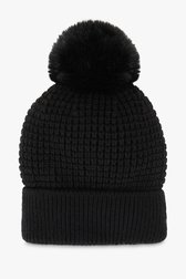 Bonnet noir avec pompon	 de Liberty Island pour Femmes
