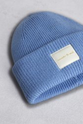 Photo produit 1 de Bonnet tricoté bleu clair à inscription dorée de Liberty Island pour Femmes