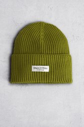 Le devant de Bonnet tricoté vert olive de Marc O'Polo pour Femmes