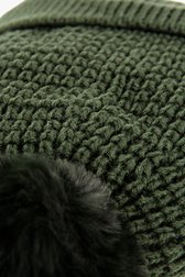 Bonnet vert foncé avec pompon	 de Liberty Island pour Femmes