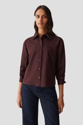 Voorkant van Bordeaux blouse met gestreept motief door Opus voor Dames