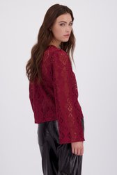 Achterkant van Bordeaux blouse met kant door JDY voor Dames