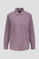 Productfoto 1 van Bordeaux blouse met witte strepen door More & More voor Dames