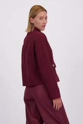 Achterkant van Bordeaux bouclé vestje  door D'Auvry voor Dames