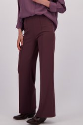 Detail van Bordeaux broek met naden - Straight fit door Liberty Island voor Dames