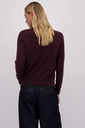 Achterkant van Bordeaux cardigan met kraag door Liberty Island voor Dames