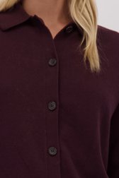 Detail van Bordeaux cardigan met kraag door Liberty Island voor Dames