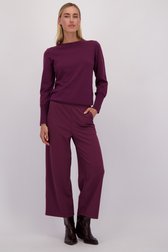 Voorkant van Bordeaux culotte met stretch door Liberty Island voor Dames