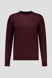 Productfoto 1 van Bordeaux fijn gebreide trui met ronde hals door Dansaert Black voor Heren
