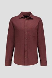 Productfoto 1 van Bordeaux gemêleerd hemd - Regular fit door Ravøtt voor Heren