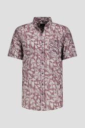 Bordeaux hemd met botanische print van BlueFields voor Heren