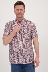 Bordeaux hemd met botanische print van BlueFields voor Heren