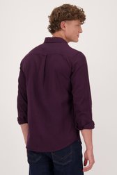 Achterkant van Bordeaux hemd - Regular fit door Ravøtt voor Heren