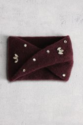 Voorkant van Bordeaux hoofdband met strass door Liberty Island voor Dames