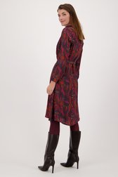 Bordeaux kleed met paisleyprint en zijdelook van More & More voor Dames