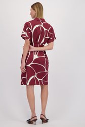 Achterkant van Bordeaux midikleedje met grafische print door D'Auvry voor Dames
