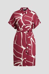 Productfoto 1 van Bordeaux midikleedje met grafische print door D'Auvry voor Dames