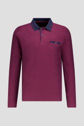 Productfoto 1 van Bordeaux polo met lange mouwen door Dansaert Blue voor Heren