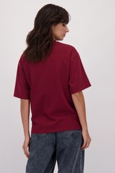 Achterkant van Bordeaux T-shirt met korte mouwen door Louise voor Dames