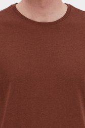 Bordeaux T-shirt met ronde hals  van Ravøtt voor Heren