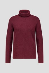 Productfoto 1 van Bordeaux trui met rolkraag door Liberty Island voor Dames