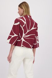 Achterkant van Bordeaux-witte blouse door D'Auvry voor Dames