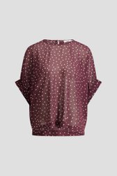 Productfoto 1 van Bordeauxbruine blouse met polkadots door Louise voor Dames