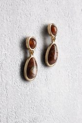 Photo produit 1 de Boucles d’oreilles brune goutte de Liberty Island pour Femmes