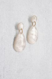 Boucles d'oreilles goutte écru de Liberty Island pour Femmes