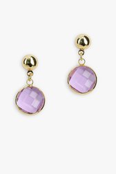 Boucles d'oreilles or avec pendentif lilas de Liberty Island pour Femmes