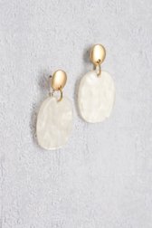 Boucles d'oreilles ovales écru de Liberty Island pour Femmes