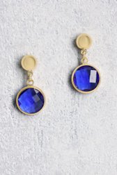 Boucles d'oreilles rondes bleues de Liberty Island pour Femmes