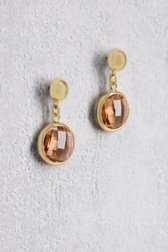 Boucles d'oreilles rondes roses pâles de Liberty Island pour Femmes