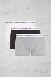 Le devant de Boxers noir, blanc & gris – Set de 3 de Tommy Hilfiger pour Hommes