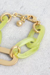 Bracelet à maillons écru-vert de Liberty Island pour Femmes