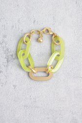 Bracelet à maillons écru-vert de Liberty Island pour Femmes