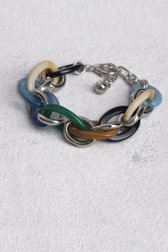 Photo produit 1 de Bracelet argenté à maillons colorés de Liberty Island pour Femmes